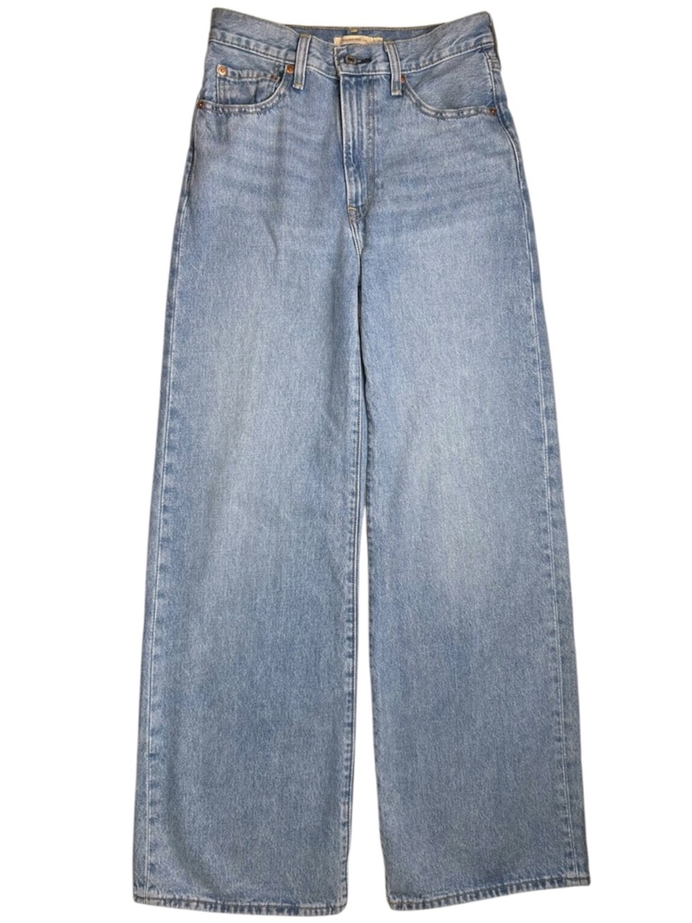 Levi's Ribcage Wide Leg Jeans High Rise Light Wash 27x32 Women's - Picture 3 of 14